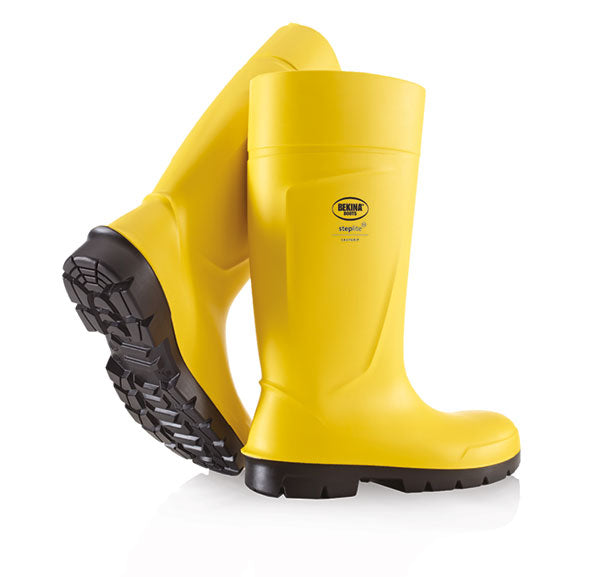 Bekina Steplite Easy Grip Full Safety Wellingtons S - Yellow 4 - Customisable Wellingtons