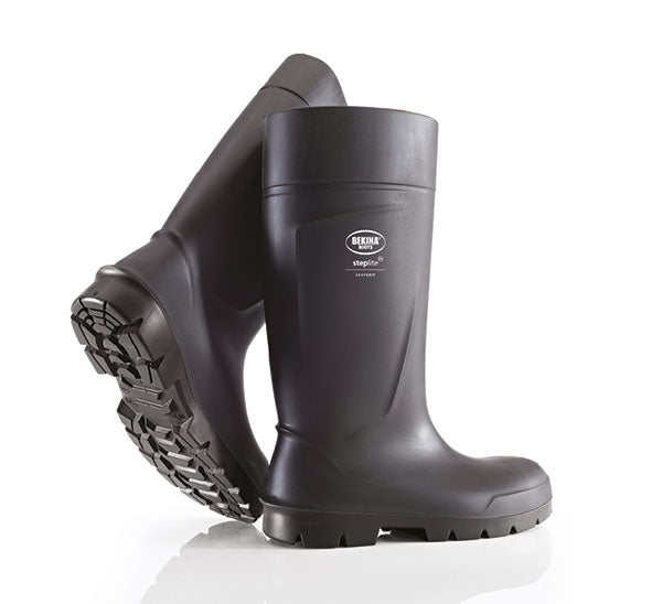 Bekina Steplite Easy Grip Full Safety Wellingtons S - Black - Customisable Wellingtons