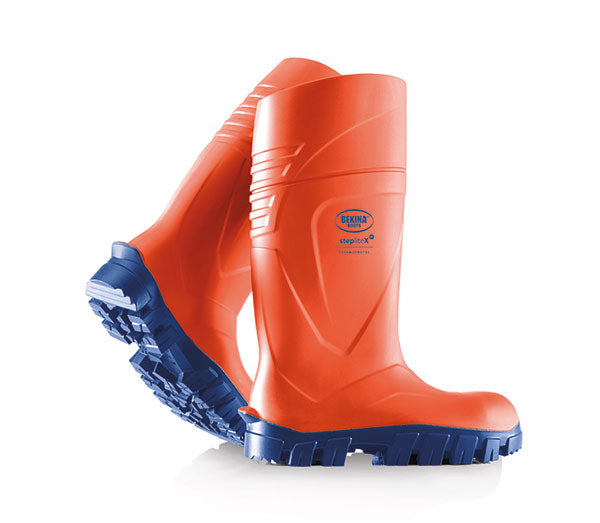 Bekina Steplite X Thermoprotec Full Safety Non Metalic Wellingtons S - Orange - Customisable Wellingtons