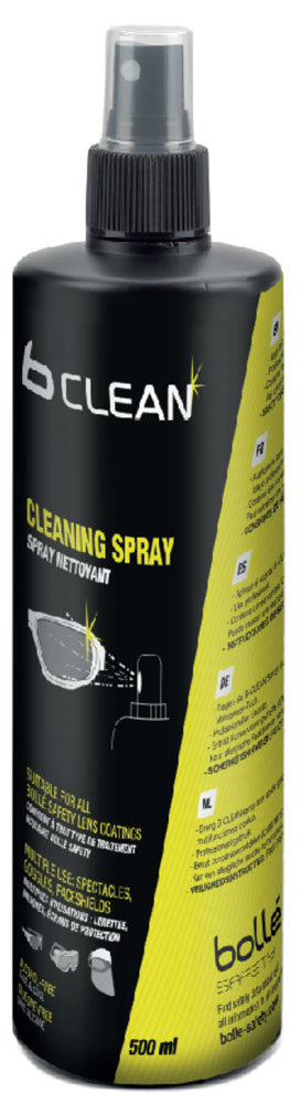 Bolle Safety Lens Cleaning Spray For Bob Cleaning Station Ml - Black 500ML - Customisable Eyewear Cleaning