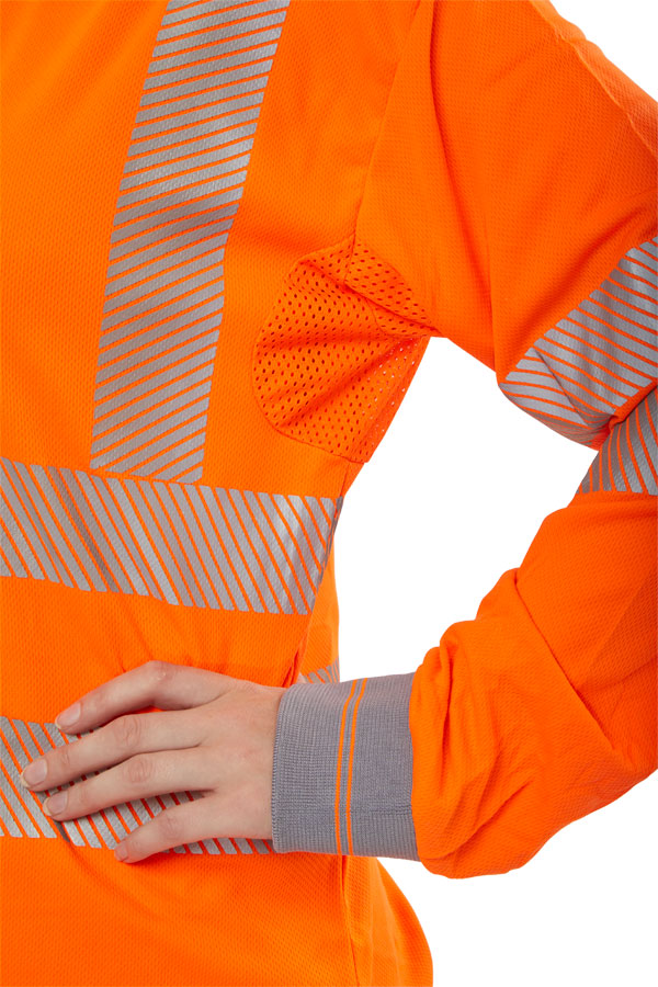 Beeswift Executive Hi Vis Long Sleeve Rail Polo Shirt - - Customisable Polo Shirts