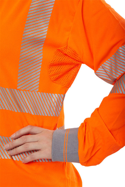 Beeswift Executive Hi Vis Long Sleeve Rail Polo Shirt - - Customisable Polo Shirts