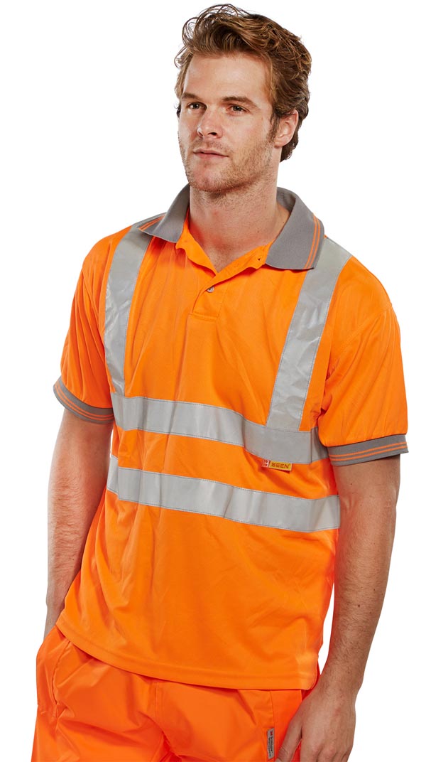 Beeswift Short Sleeve Hi Vis Polo Shirt - - Customisable Polo Shirts