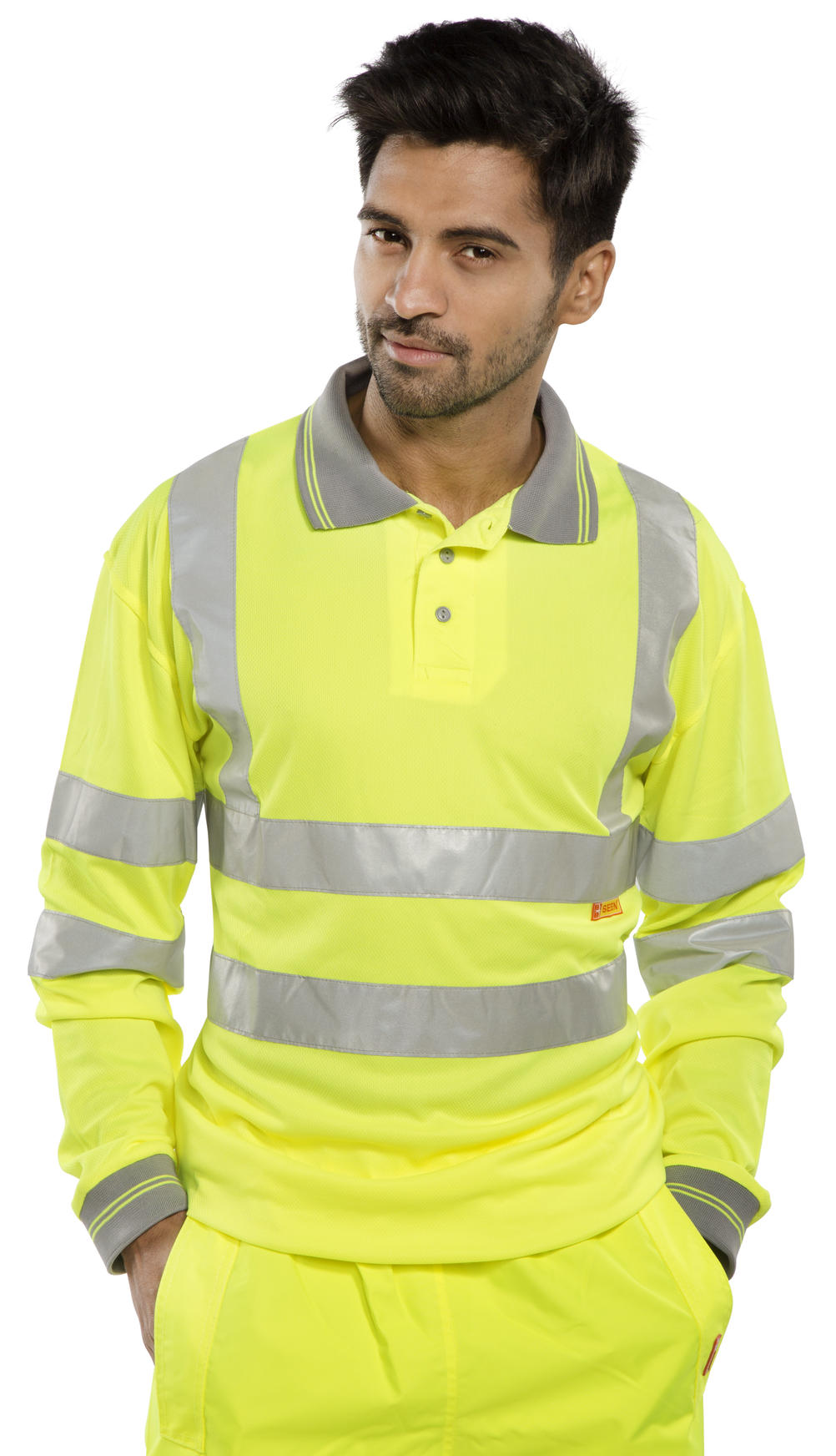 Beeswift Long Sleeve Hi Vis Polo Shirt - - Customisable Polo Shirts
