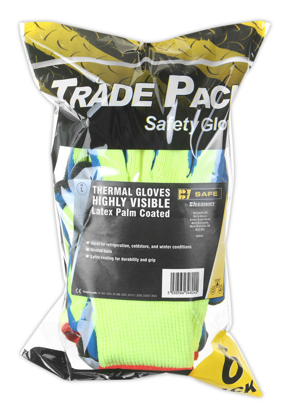 B Safe New Latex Thermal Glove - Saturn Yellow Royal - Customisable Latex
