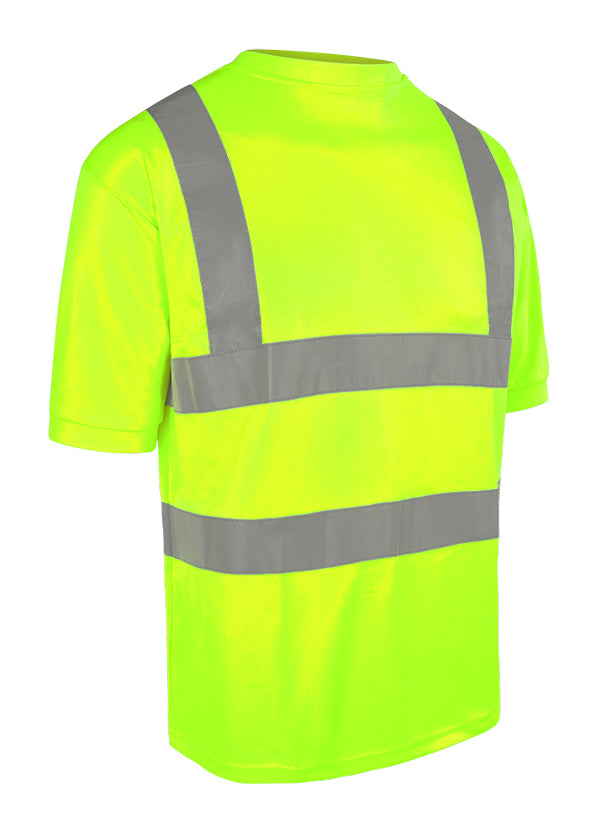 Beeswift Crew Neck Hi Vis Short Sleeve T Shirt - Saturn Yellow - Customisable Tee Shirts