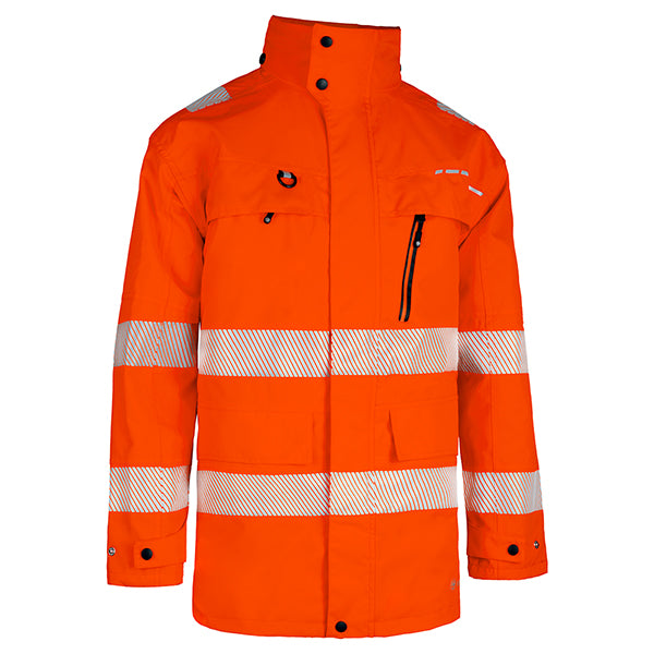 Deltic Beeswift Deltic Hi Vis Ripstop Breathable And Waterproof Rail Jacket - Orange - Customisable Jackets
