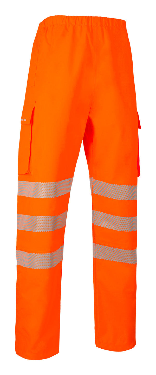 Deltic Beeswift Deltic Hi Vis Ripstop Breathable And Waterproof Rail Over Trouser - Orange - Customisable Trousers