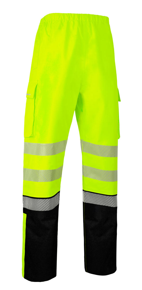 Deltic Beeswift Deltic Hi Vis Two Tone Ripstop Breathable And Waterproof Rail Over Trouser - Saturn Yellow Navy - Customisable Trousers