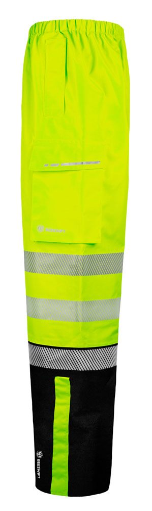 Deltic Beeswift Deltic Hi Vis Two Tone Ripstop Breathable And Waterproof Rail Over Trouser - - Customisable Trousers