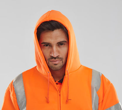 Beeswift Essential Hi Vis Zipped Hoodie - - Customisable Sweatshirts