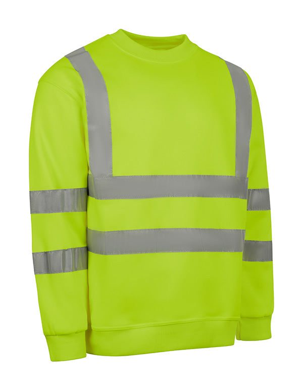 Beeswift Essential Sweatshirt Hi Vis Jumper - Saturn Yellow - Customisable Sweatshirts