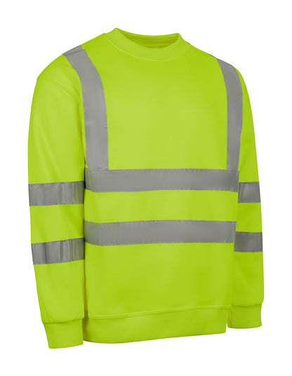 Beeswift Essential Sweatshirt Hi Vis Jumper - Saturn Yellow - Customisable Sweatshirts