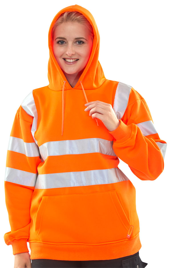 Beeswift Essential Pull Over Hi Vis Hoodie - - Customisable Sweatshirts