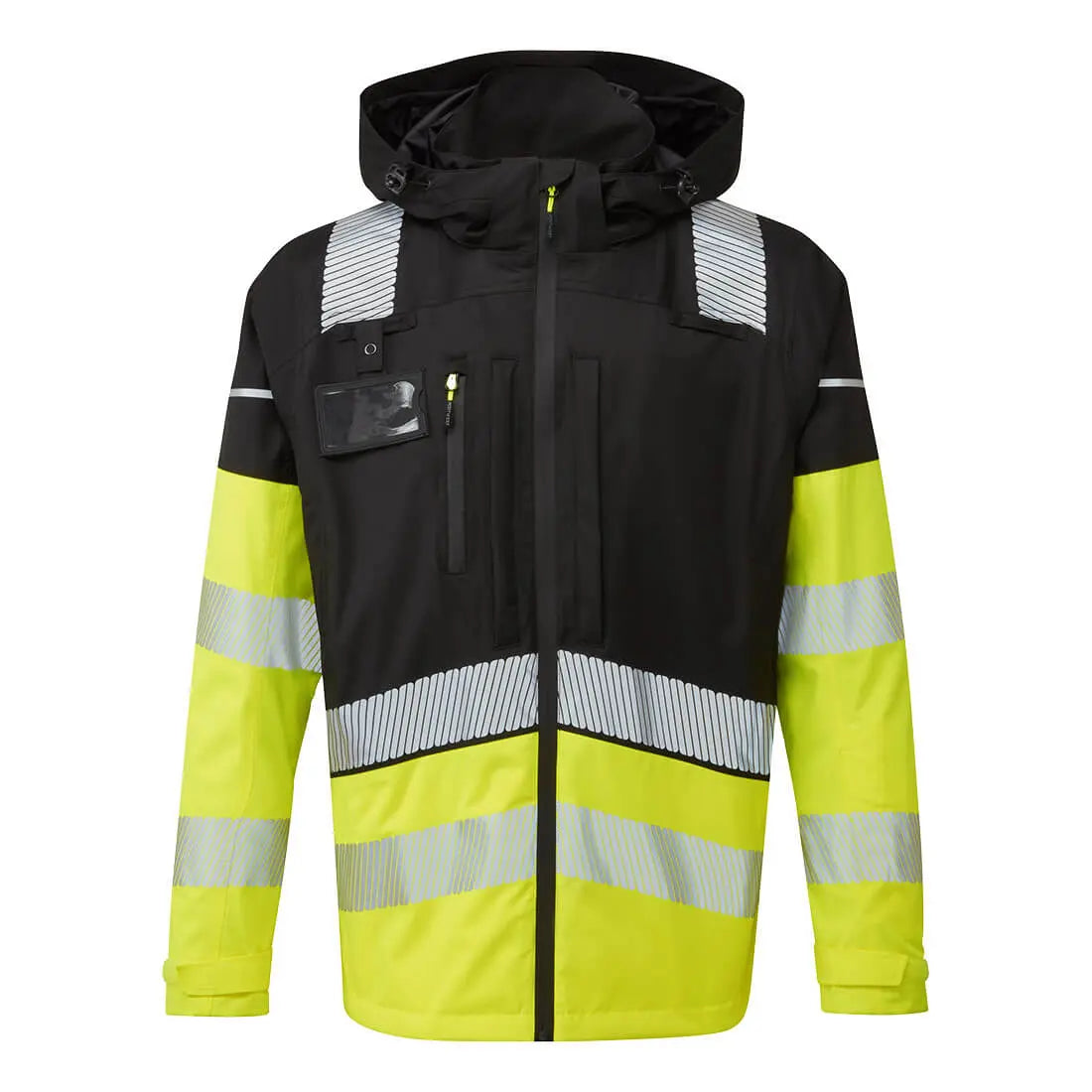 Ultimate Modular Hi Vis 3 In 1 Rain Jacket Bx323 - Yellow Black - Customisable Rain Jackets