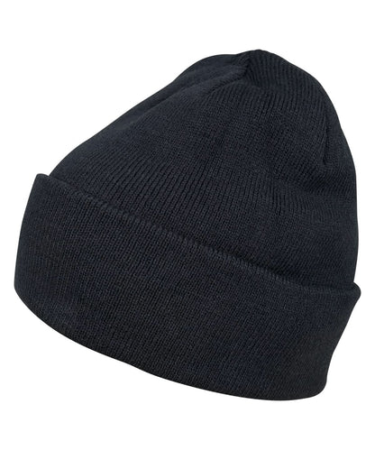 Build Your Brand BYB Heavy knit beanie BY001 - Navy One size - Customisable Beanies