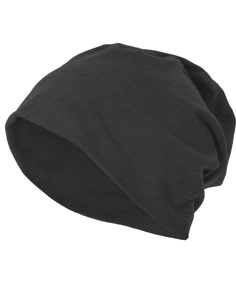 Build Your Brand BYB Jersey beanie BY002 - Charcoal One size - Customisable Beanies