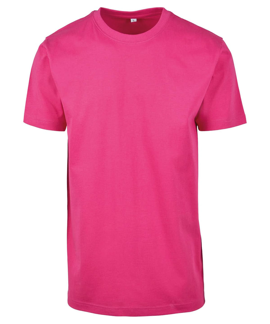 Build Your Brand BYB T shirt round neck Hibiskus Pink BY004 - Hibiskus Pink - Customisable T-Shirts