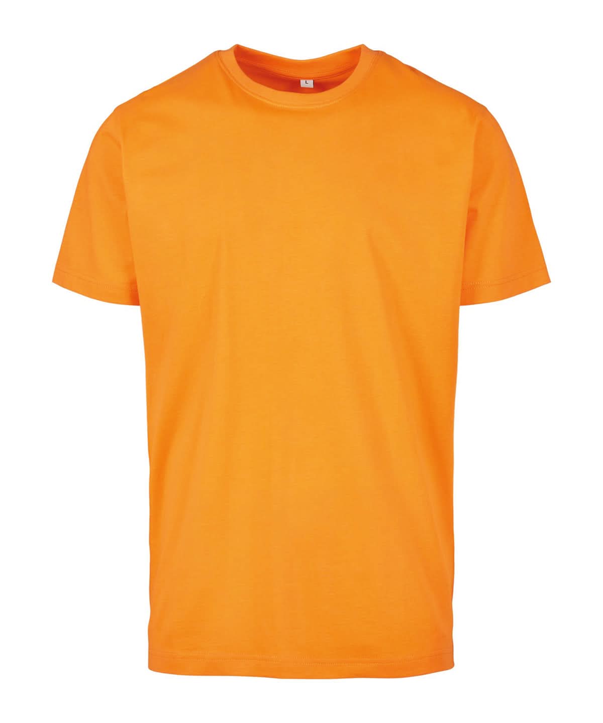Build Your Brand BYB T shirt round neck Paradise Orange BY004 - Paradise Orange - Customisable T-Shirts