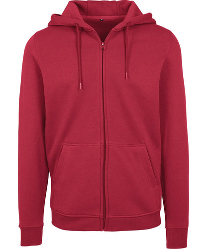 Build Your Brand BYB Heavy zip hoodie BY012 - Burgundy - Customisable Hoodies