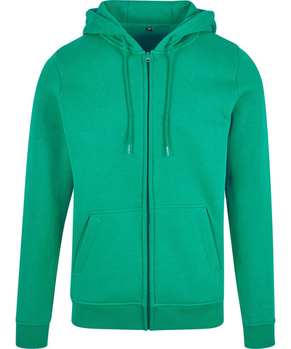 Build Your Brand BYB Heavy zip hoodie BY012 - Grass Green - Customisable Hoodies