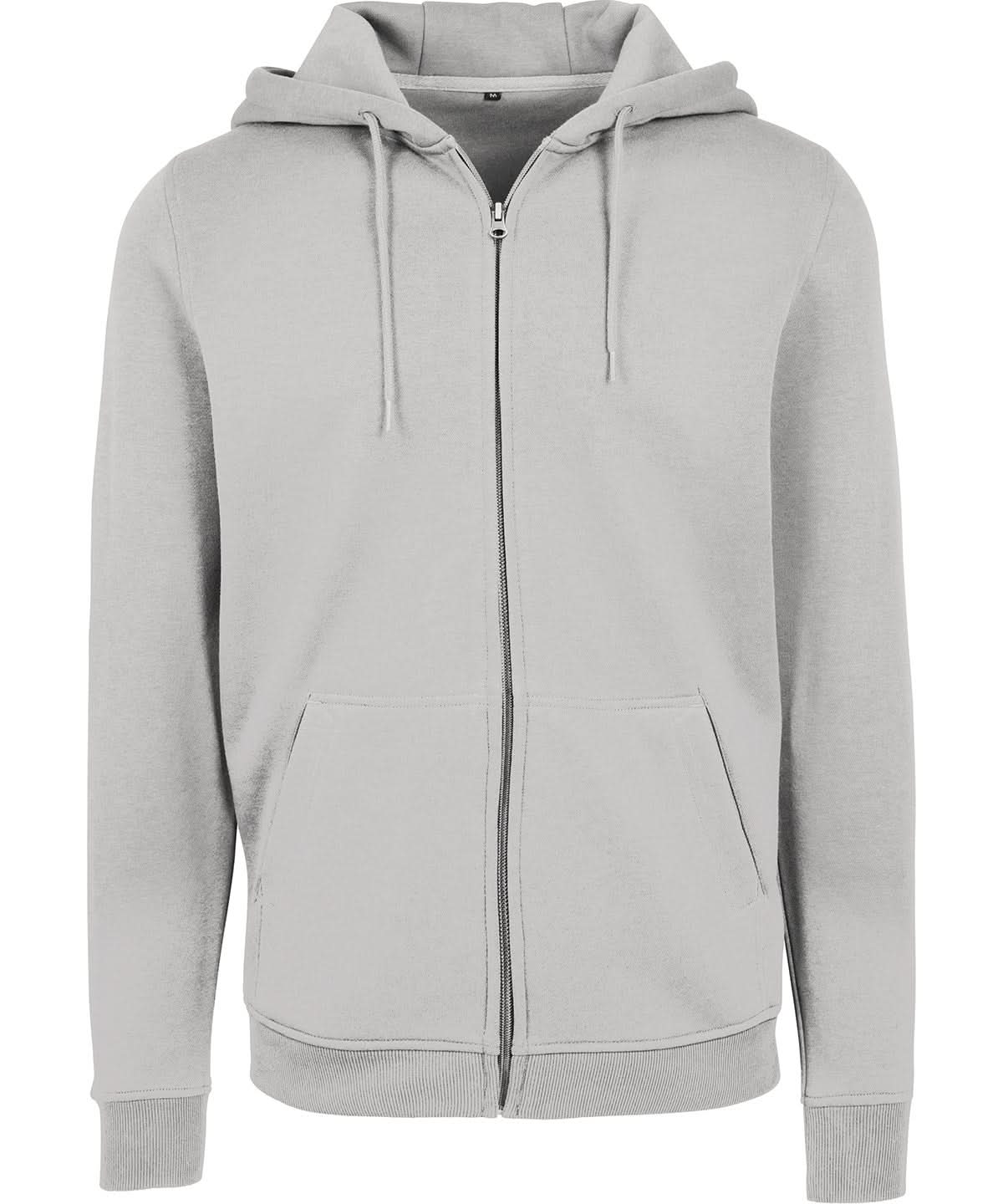 Build Your Brand BYB Heavy zip hoodie BY012 - Light Asphalt - Customisable Hoodies