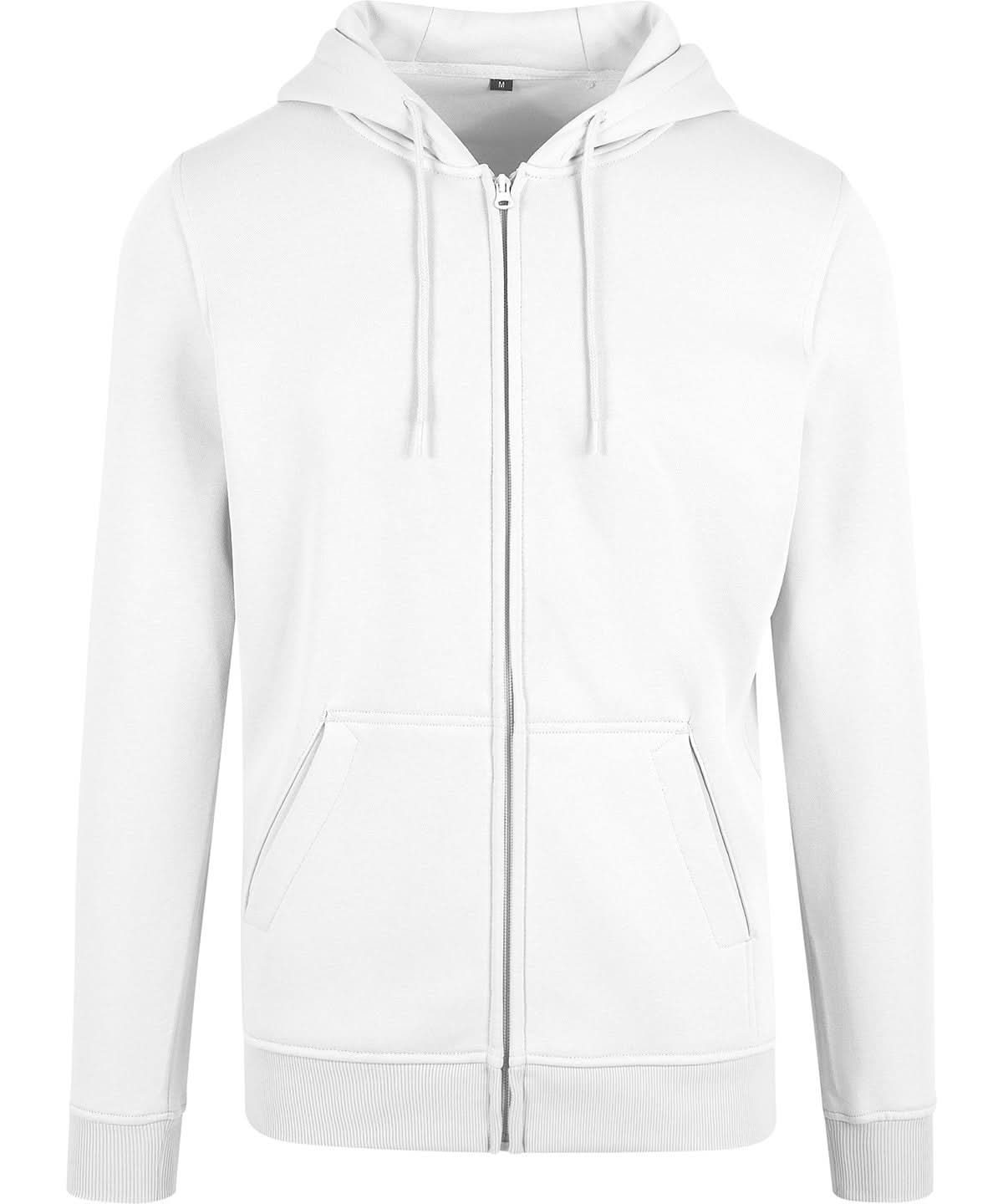 Build Your Brand BYB Heavy zip hoodie BY012 - White - Customisable Hoodies