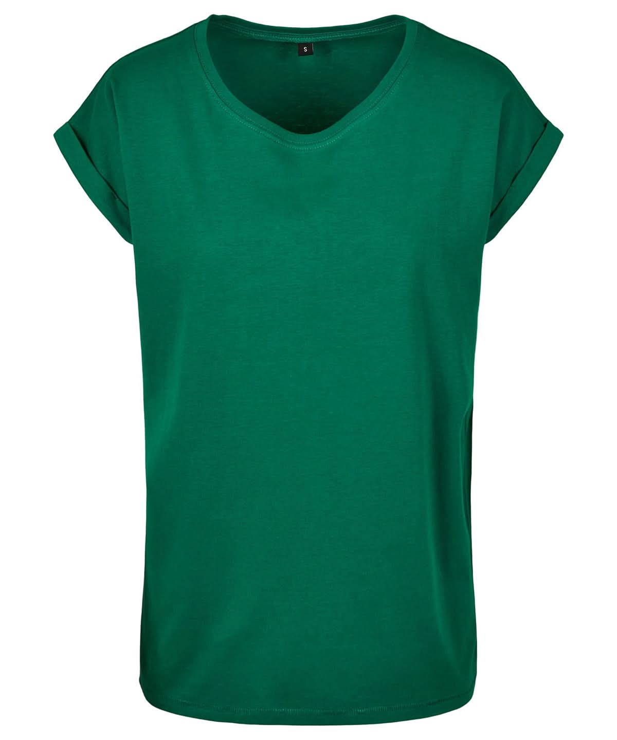 Build Your Brand BYB Womens extended shoulder tee Black BY021 - Forest Green - Customisable T-Shirts