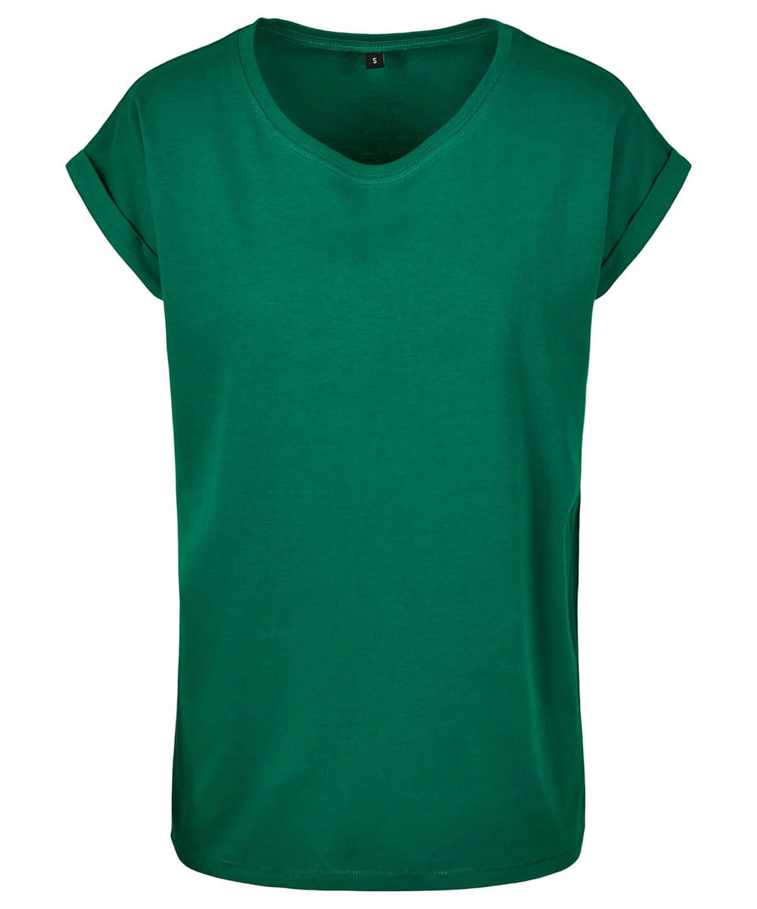 Build Your Brand BYB Womens extended shoulder tee Forest Green BY021 - Forest Green - Customisable T-Shirts