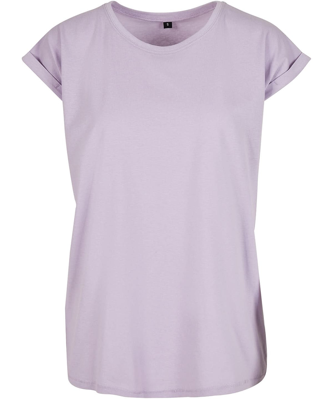 Build Your Brand BYB Womens extended shoulder tee Lilac BY021 - Lilac - Customisable T-Shirts