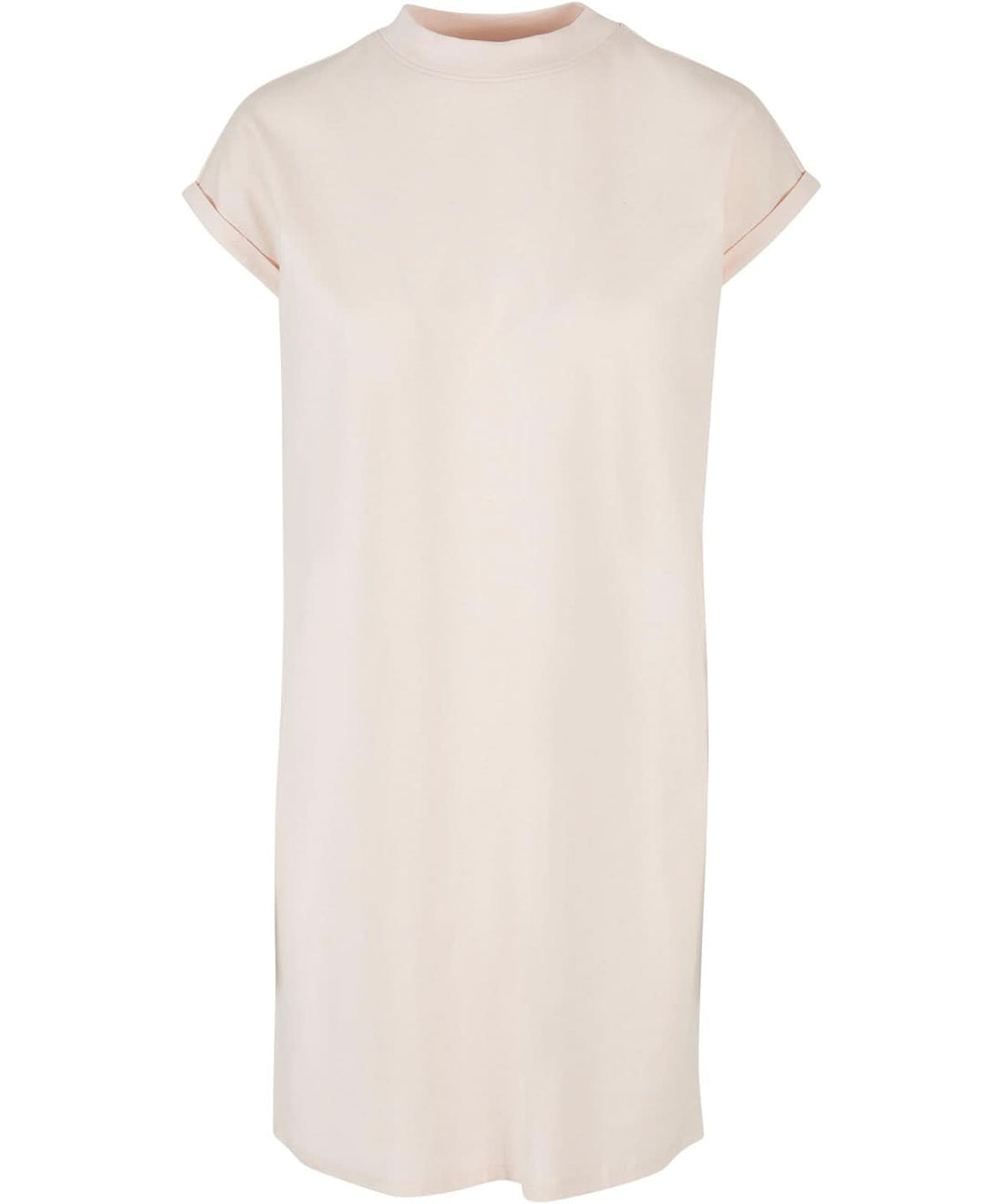 Build Your Brand BYB Womens turtle extended shoulder dress Pink BY101 - Pink - Customisable Dresses