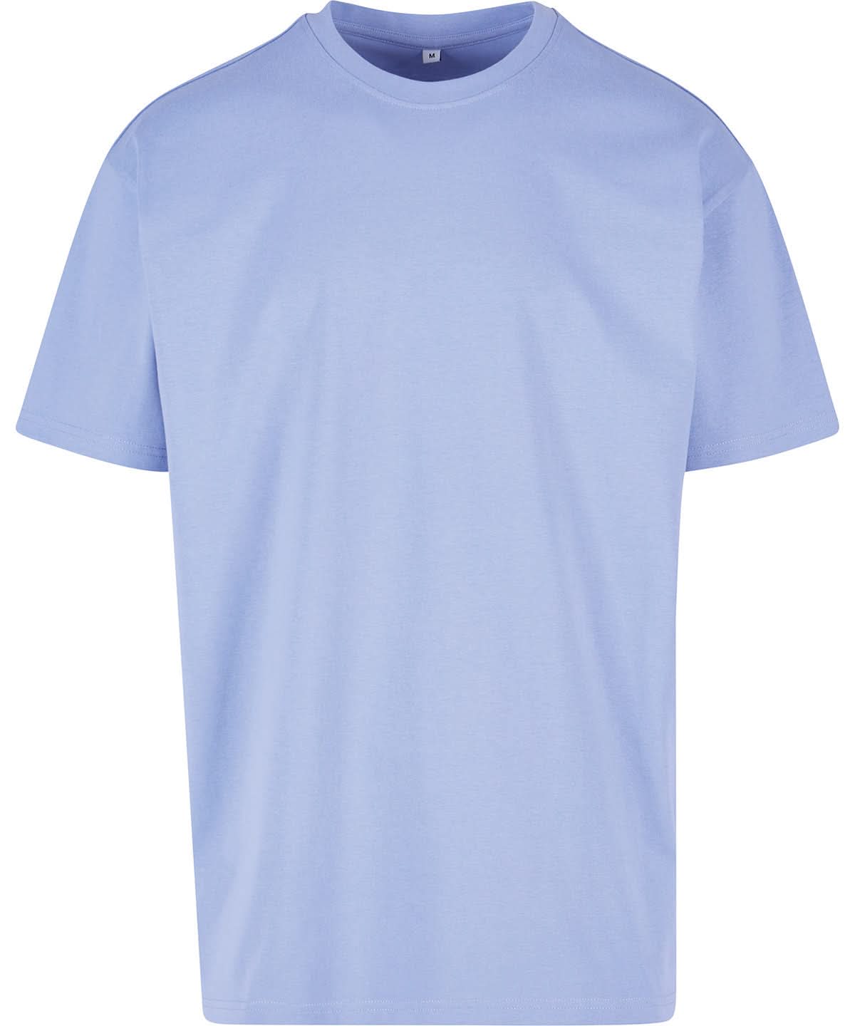 Build Your Brand BYB Heavy oversized tee Viola Blue BY102 - Viola Blue - Customisable T-Shirts
