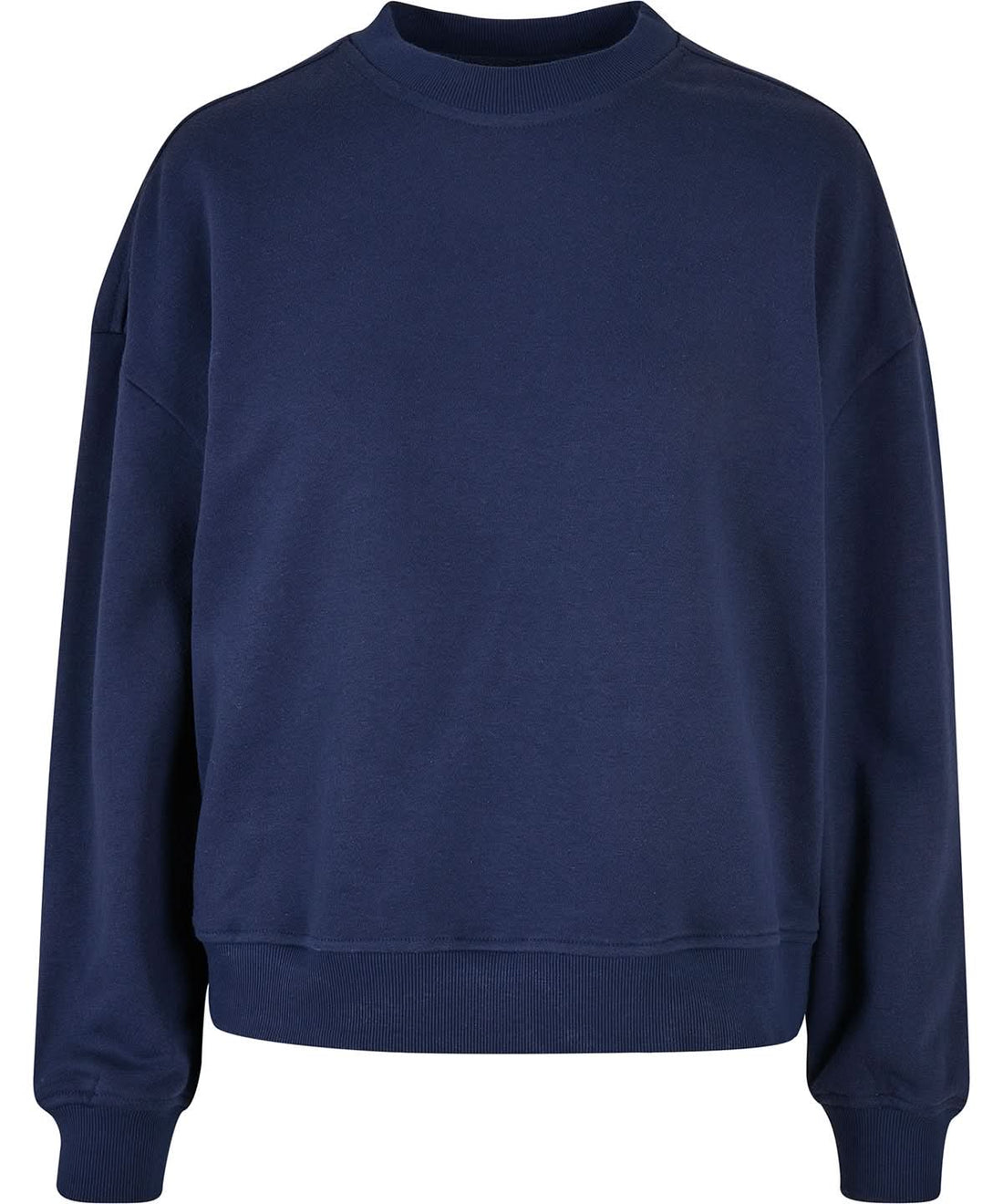 Build Your Brand BYB Womens oversized crew neck sweatshirt BY212 - Light Navy - Customisable Sweatshirts