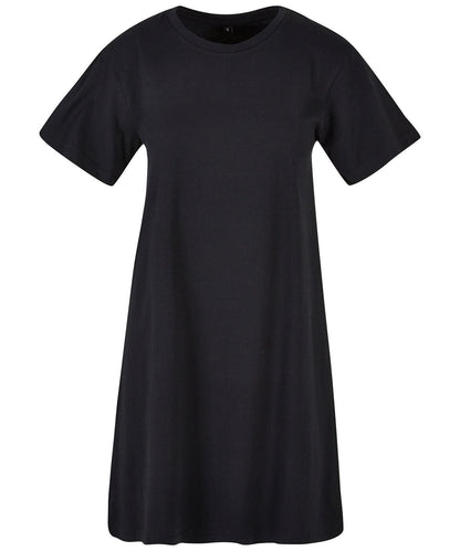 Build Your Brand BYB Womens tee dress BY214 - Black - Customisable Dresses