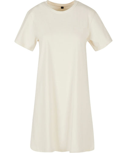 Build Your Brand BYB Womens tee dress BY214 - White Sand - Customisable Dresses