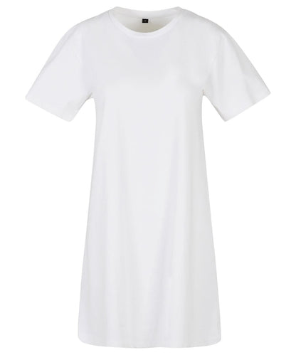 Build Your Brand BYB Womens tee dress BY214 - White - Customisable Dresses