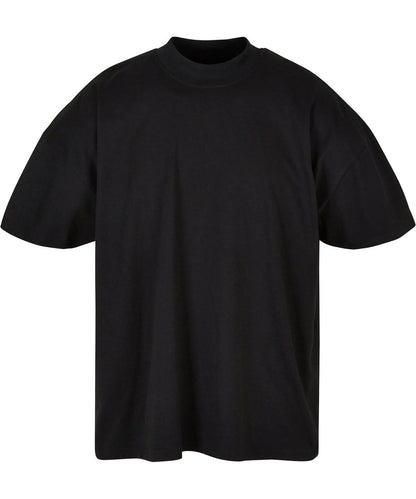 Build Your Brand BYB Oversized mock neck tee BY230 - Black - Customisable T-Shirts
