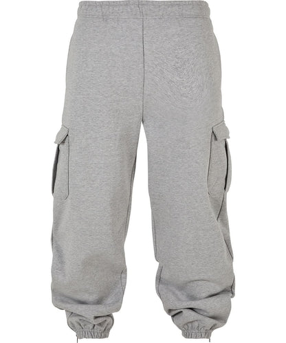 Build Your Brand BYB 90s cargo sweatpants BY258 - Heather Grey - Customisable Sweatpants