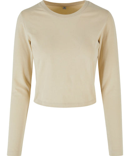 Build Your Brand BYB Womens short long sleeve BY261 - Sand - Customisable T-Shirts