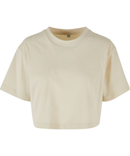 Build Your Brand BYB Womens short oversized tee BY264 - Sand - Customisable T-Shirts