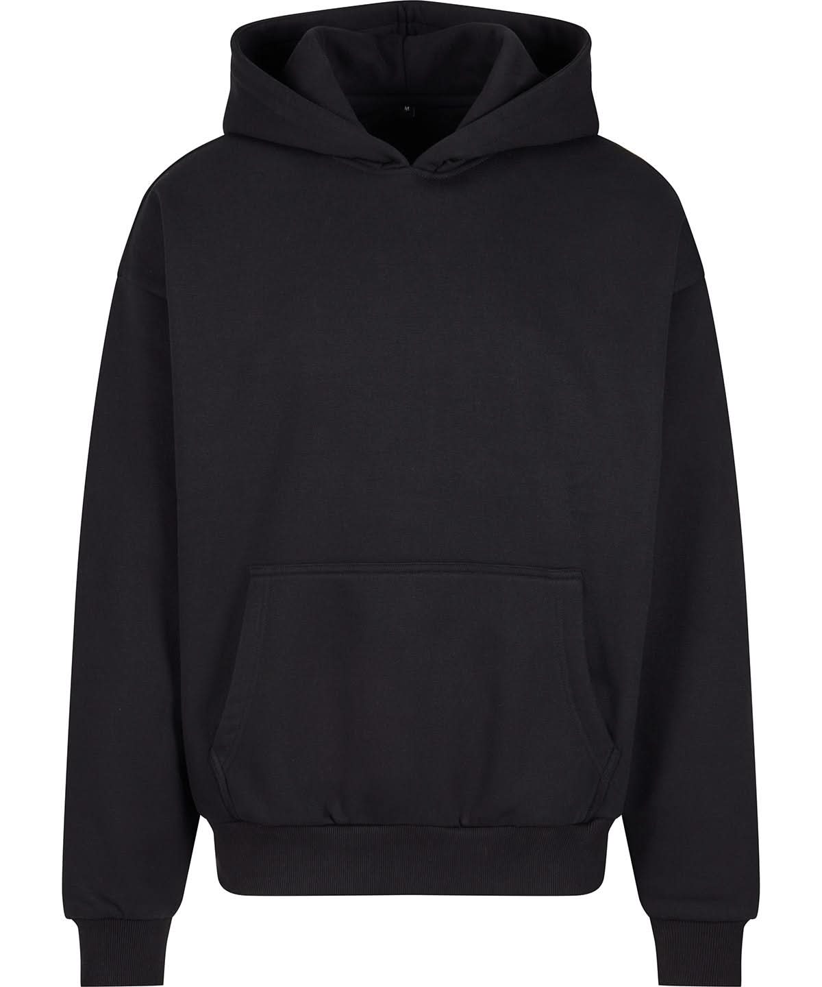 Build Your Brand BYB Ultra heavy oversized hoodie BY268 - Black - Customisable Hoodies