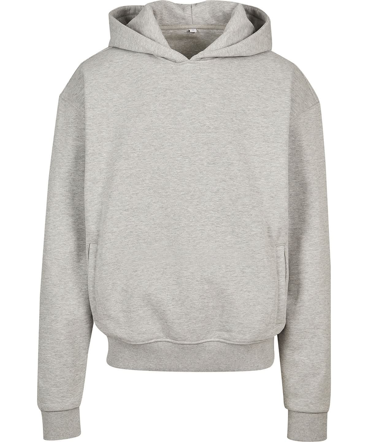 Build Your Brand BYB Ultra heavy oversized hoodie BY268 - Heather Grey - Customisable Hoodies