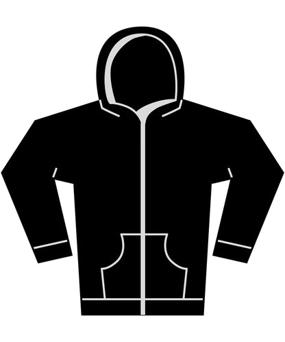 Build Your Brand BYB Vintage heavy zip hoodie BY295 - Black - Customisable Hoodies