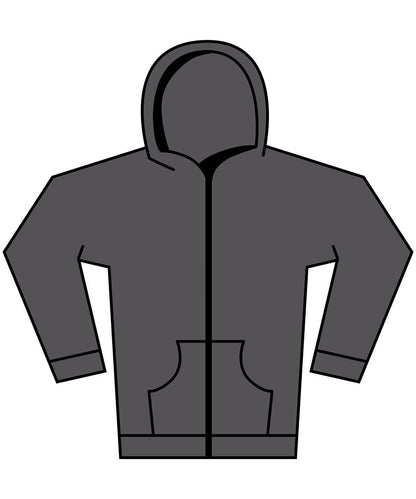 Build Your Brand BYB Vintage heavy zip hoodie BY295 - Magnet - Customisable Hoodies