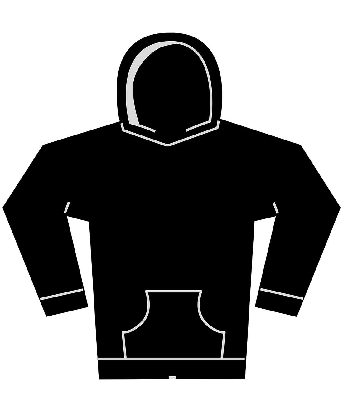 Build Your Brand BYB Womens vintage heavy hoodie BY298 - Black - Customisable Hoodies