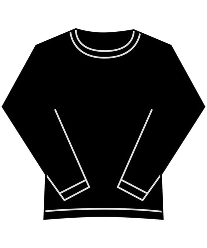 Build Your Brand BYB Womens vintage heavy crew neck BY301 - Black - Customisable Sweatshirts