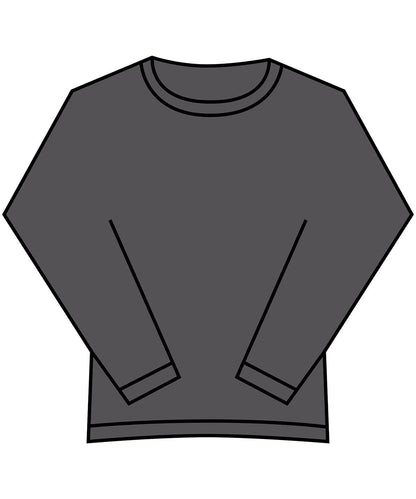 Build Your Brand BYB Womens vintage heavy crew neck BY301 - Magnet - Customisable Sweatshirts