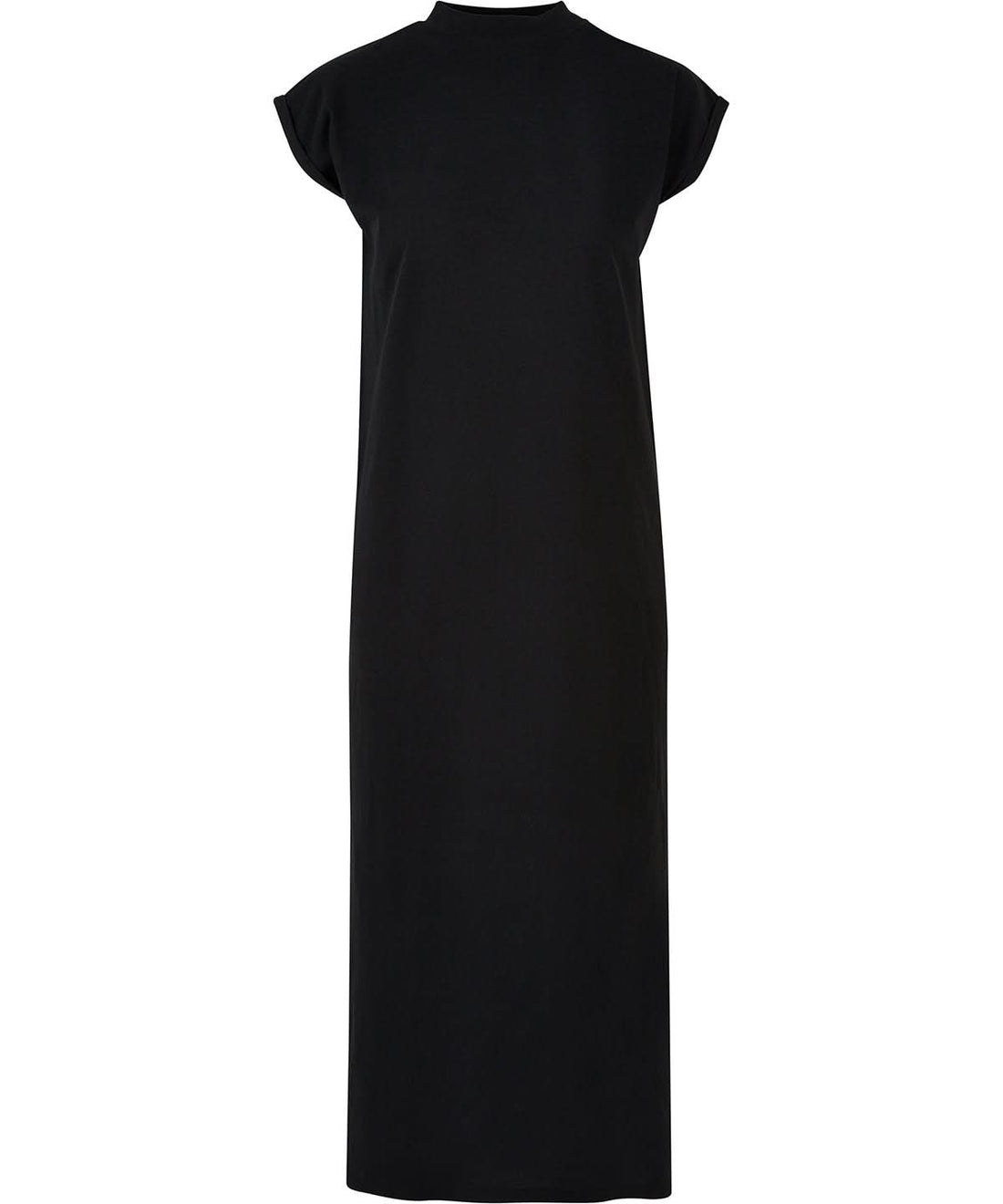 Build Your Brand BYB Womens long extended shoulder dress BY302 - Black - Customisable Dresses