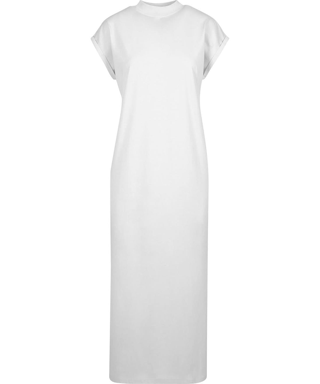 Build Your Brand BYB Womens long extended shoulder dress BY302 - White - Customisable Dresses