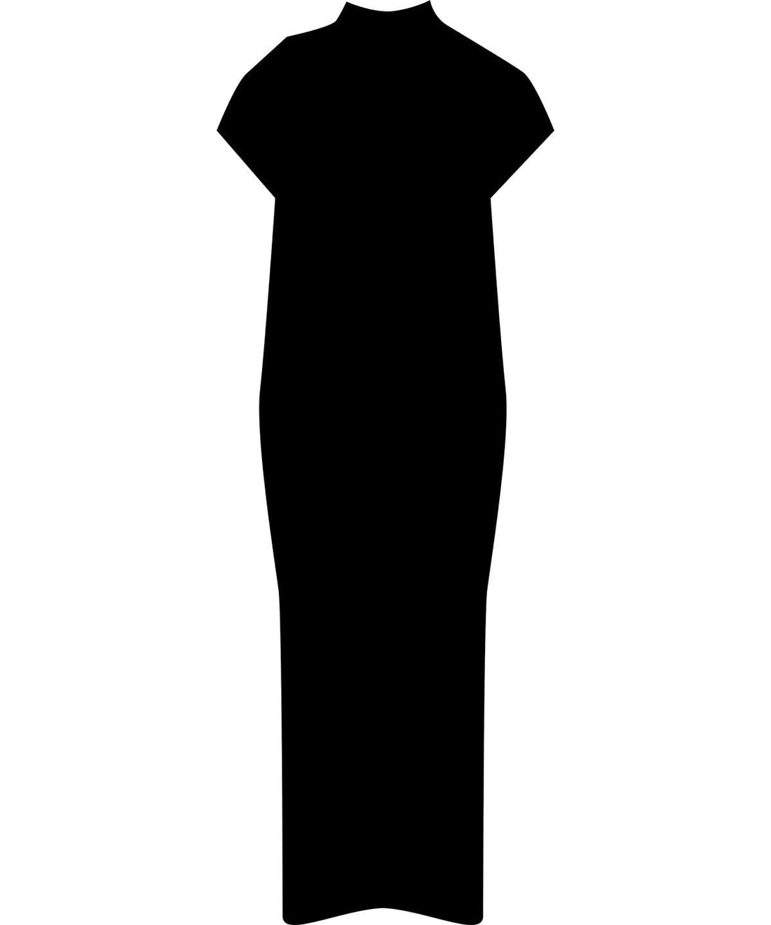 Build Your Brand BYB Womens vintage long dress BY303 - Black - Customisable Dresses